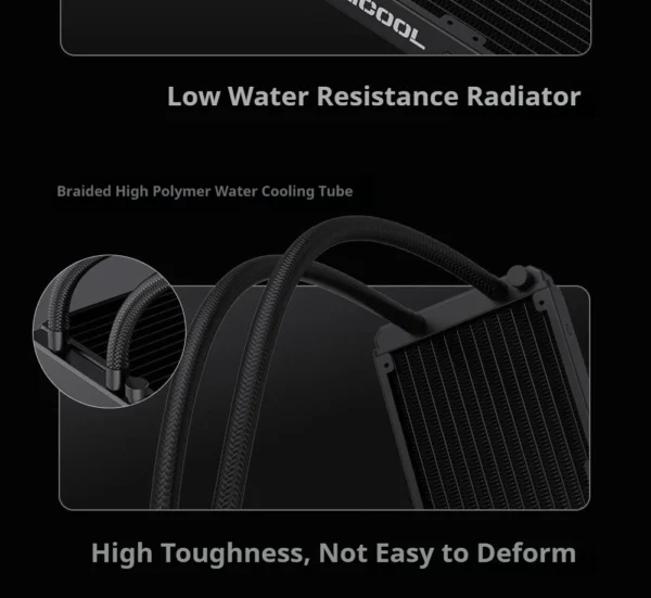 LOVINGCOOL DP-01 360/240 CPU liquid cooler radiator 4.0-inch super large frameless full screen diy water cooler