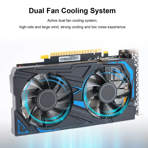 GTX 1650 4GB Graphics Card 128Bit GDDR5 Dual Cooling Fan Computer Graphics Low Power GPU for Working Gaming Video Editing Ports