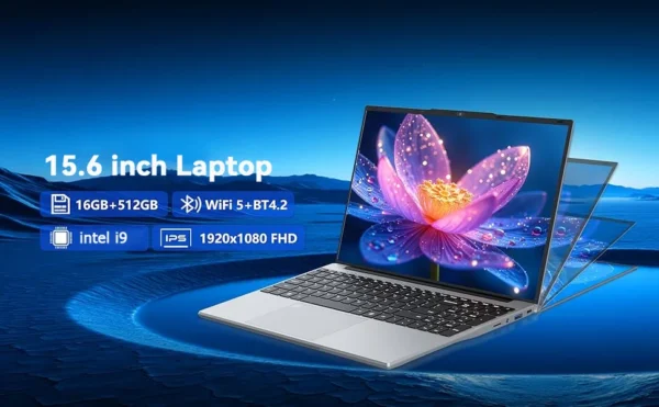 15.6" Windows 11 Laptop Computer Intel Core i9 9900 16GB RAM 1TB SSD Laptops Office Computer PC Fingerprint Unlock Notebook