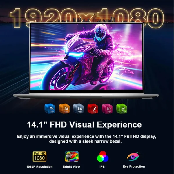 LENO 14.1" Portable Laptop Computer Intel Core i7 8650U  Windows 11 Pro 32GB DDR4 1TB 512GB 2TB SSD Notebook PC Gaming Laptops