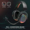 FIFINE USB Gaming Headset with 7.1 Surround Sound/Line Control/3EQ Mode,RGB Headphone with Mic,Plug and Play,for PC/PS5 -H6