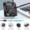 120x120x25mm 80x80x25mm 12V USB Power Cooling Case Fan For Receiver DVR Xbox TV Box Router