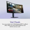 34.2 WQHD Curved Gaming Monitor - 240Hz, 1800R, HDR400, AMD FreeSync Premium Pro, VESA AdaptiveSync