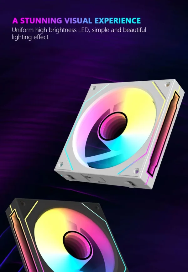 JUMPEAK MX120 360mm Modular Wireless Splicing PC 120mm Case Cooling Fan ARGB Infinite Mirror Effect For Computer Water Cooler