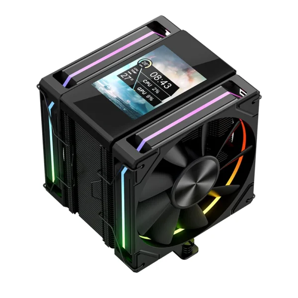Power Train X-GAMERX MK8 CPU Cooler LCD Screen Dual Fan Tower 6 Heat pipes Air-cooled radiator For LGA1700 115X 1200 AM4 AM5