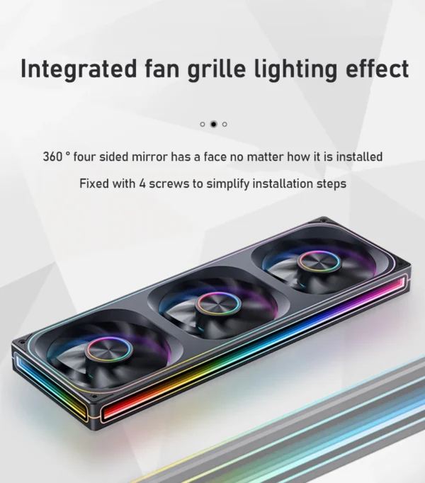 JONSBO ZA-120/240/360 Case Cooling Fan ARGB 12cm Connected Building Block Fan PWM Silent Chassis Fan