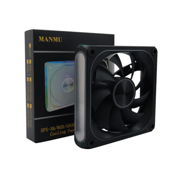 MANMU Case Fans Air Cooling Fixed Color Rainbow Rgb Cooling Fan 120mm Computer Case Cooling Fans 2pin