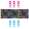 120mm ARGB Fan Infinity Mirror Design 5V 3PIN Aura Sync 4PIN PWM 800-2000RPM Cooler Fan Jungle Leopard Galaxy Prism XH