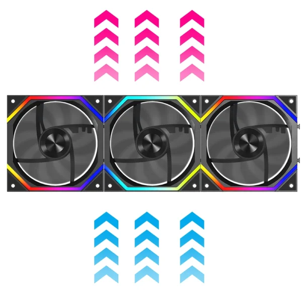 120mm ARGB Fan Infinity Mirror Design 5V 3PIN Aura Sync 4PIN PWM 800-2000RPM Cooler Fan Jungle Leopard Galaxy Prism XH