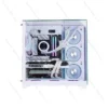 ATX Gaming PC Case Panoramic Tempered Glass 7 Fan Support RGB Lighting Desktop Computer Case High Airflow Gaming Chassis