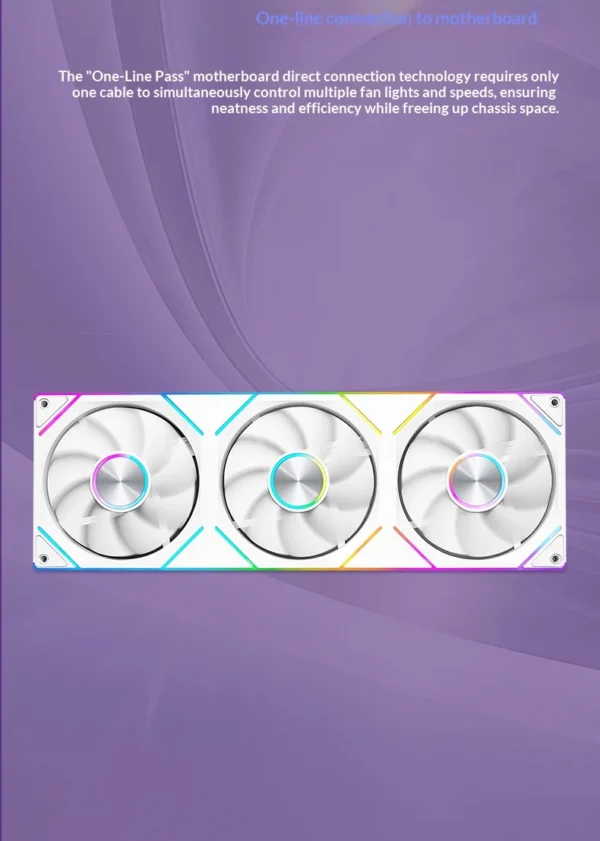 WJCOOLMAN Starlink 360/240/120 conjoined PC fan ARGB PWM Speed Control Computer Silent Case Integrated Fan easy to install