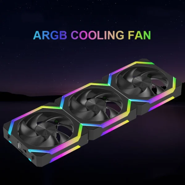 RGEEK  ARGB Cooling Fan 360mm 240mm Modular Stackable Splicing PWM Silent 120mm RGB Fans For Gaming PC Case Water Cooler