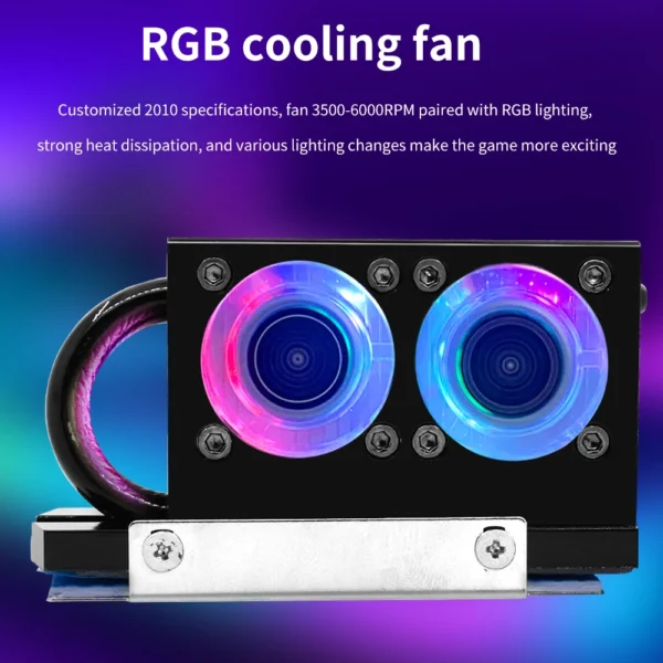 TISHRIC RGB SSD M2 Radiator With Two Fans Cooling 7000RPM 3Pin M.2 Hard Disk Heatsink For Desktop PC NVMe NGFF M.2 2280 SSD