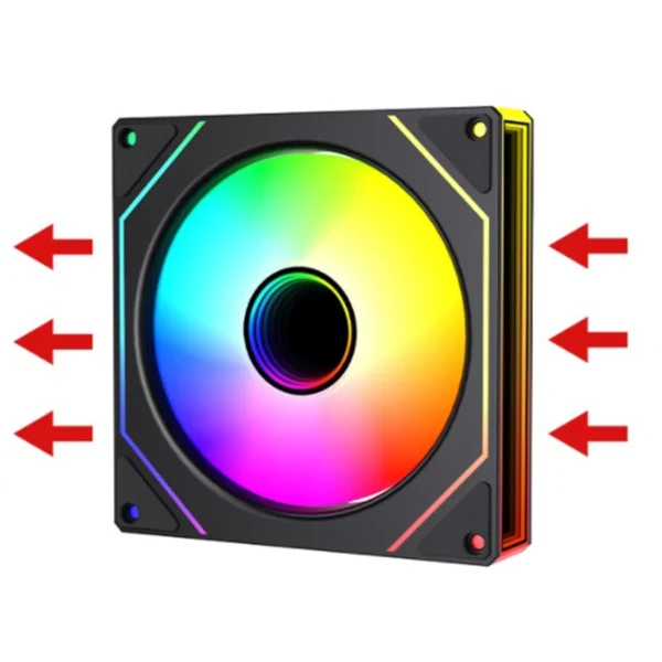 Prism 7 Pro Fan 120 mm Single Pack ARGB Fan Infinity Mirror Daisy Chain Design ﻿
