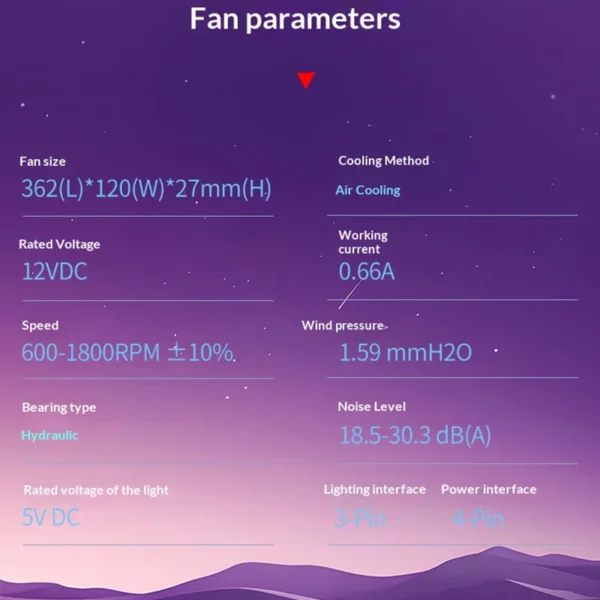 WJCOOLMAN Starlink 120/240/360 Conjoined structure PC fan ARGB PWM Speed Control Computer Silent Case Fan easy to install