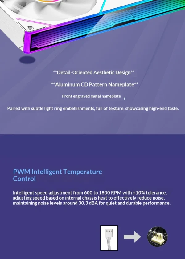 WJCOOLMAN Starlink 360/240/120 conjoined PC fan ARGB PWM Speed Control Computer Silent Case Integrated Fan easy to install
