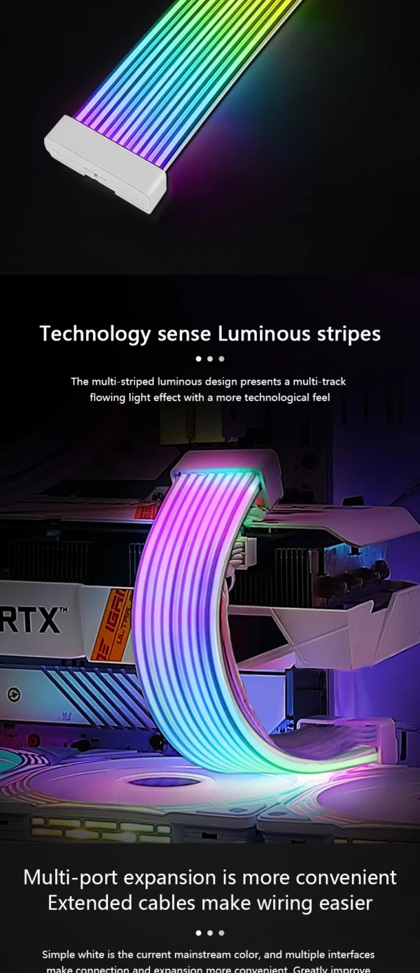 UPSIREN Bendable ARGB Light Board,Suitable For Graphics Card 24pin/8pin/2x8pin/12VHPWR/Motherboard Decorative light strip