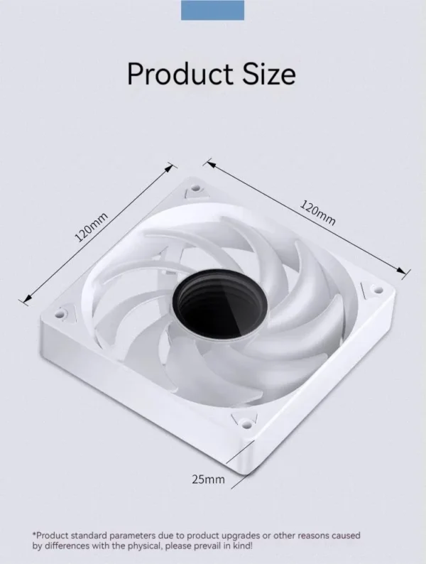 Jonsbo SL-120 Case Fan 120mm 5V 3Pin ARGB Light Effect PWM 600-1500RPM Cooling Fan 12cm High Air Volume Slient Fan