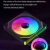 14cm ARGB Infinity Mirror PC Case Fan – 140mm Cooling Fan with PWM Silent Fan for Computer Case, CPU Cooler, Radiator
