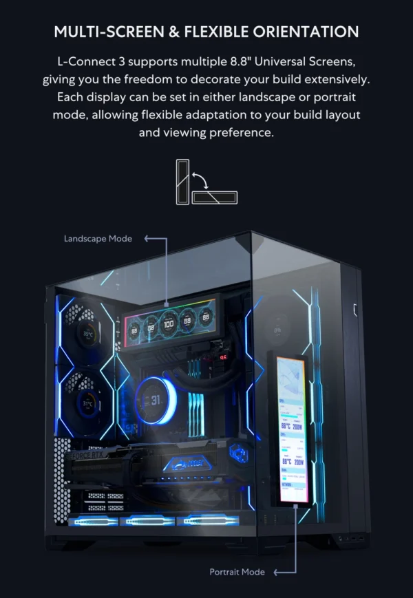 Lian-Li 8.8 Inch Universal Screen 1920x480 resolution IPS LCD Display for PC Case