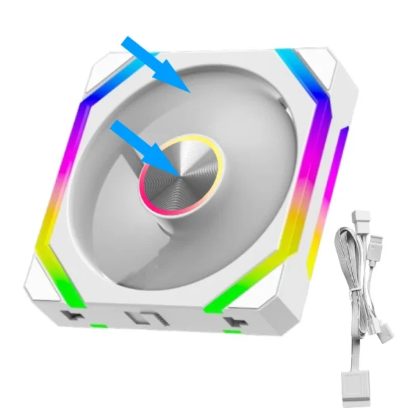 JUMPEAK HS120 Halo ARGB Cooling Fan 360mm 240mm Modular Stackable Splicing 120mm RGB Fans Kit For Gaming PC Case Water Cooler