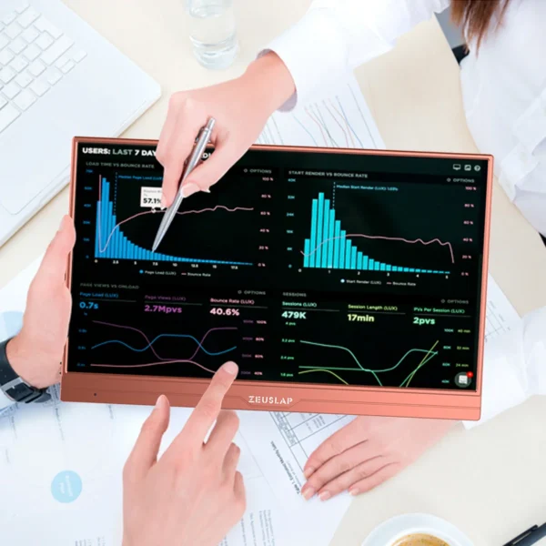 ZEUSLAP 15.6inch touching utrathin portable monitor remote control for phone, laptop, nintendo switch,steamdeck second screen