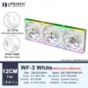 UPSIREN WF-3 120mm Wire-free splicing case fan motherboard light synchronization 4PIN PWM Center axis CD texture design 12CM