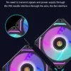 UPSIREN WF-120 ARGB PWM 3PCS Chassis fanARGB120mm/4PIN PWM/ Magic Color Wireless Stitching Computer heat dissipation fan