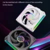 COOLCIRC CX-2 Computer Chassis Fan 120mm 5V 3-pin ARGB Cooler  12V/4PIN PWM 800-2000 RPM 3-in-1 Quiet Building Block Cooling Fan