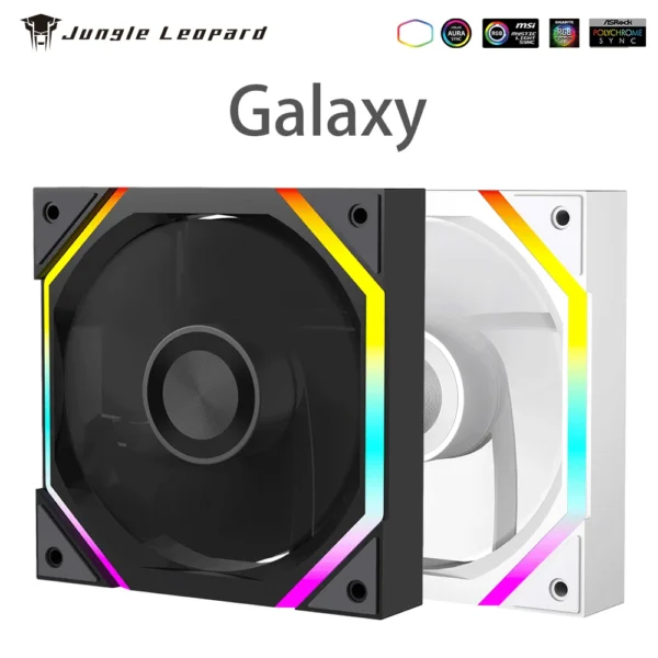 Jungle Leopard Galaxy Prism XH Flowing Running Lights PC Case Fan 120mm  ARGB Cyclic Mirror Light Effect PWM Cooling Fan