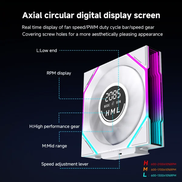 Jungle Leopard Interstellar V4 Digital Display Speed Control Infinite Mirror With Screen Ventilador UNI Fan