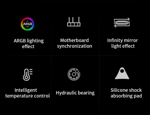 LDPCSJ PRISM 4 PRO Computer Chassis Fan 12cm ARGB 4 Pin  Quiet Cooling Fan 12V Large Air Volume 42CFM/1200RPM