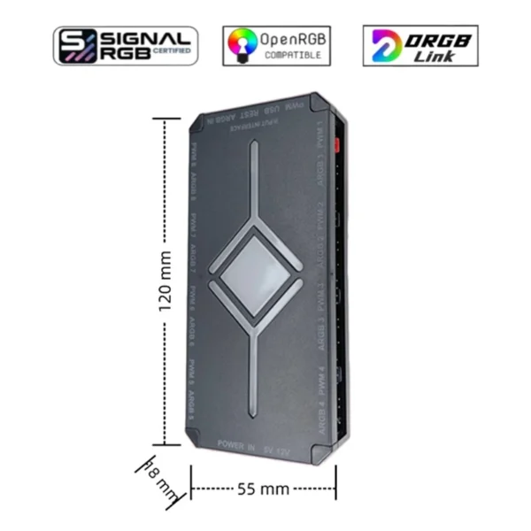 Desktop Computer DRGB Asynchronous Lighting Controller,  5V 3Pin & PWM 4Pin 8+8 Ways Software DeepRGB SignalRGB ARGB