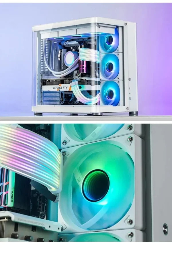 Jonsbo SL-120 Case Fan 120mm 5V 3Pin ARGB Light Effect PWM 600-1500RPM Cooling Fan 12cm High Air Volume Slient Fan