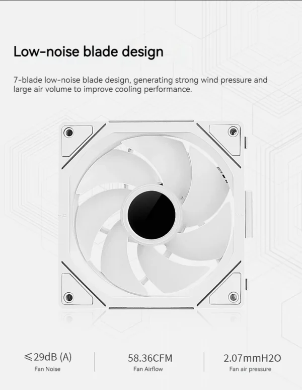 TEUCER JM-1 Case Fan Water Cooling 360mm Cooler Fan PC Cooling Fan 120mm 800-2000RPM PWM ARGB Mirror Cycle Light Effect Case Fan