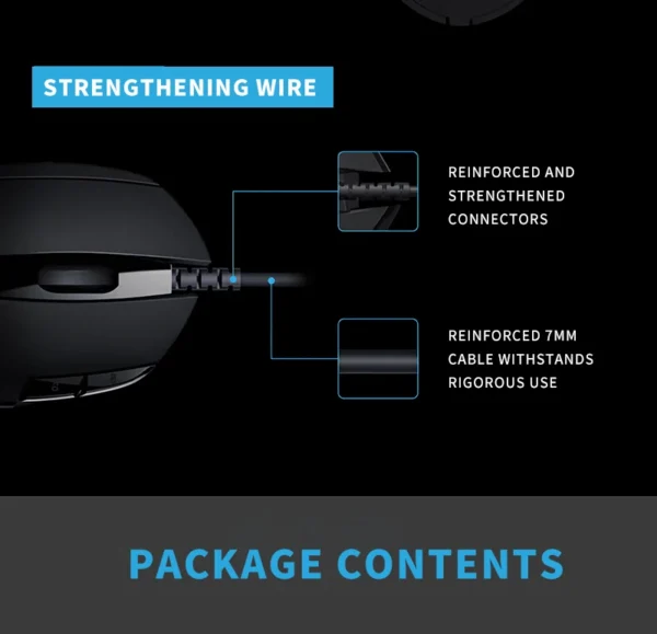 Logitech G402 Wired Gaming Mouse, Ergonomic, High Precision, Suitable for E-Sports and Office, Compatible with Laptops