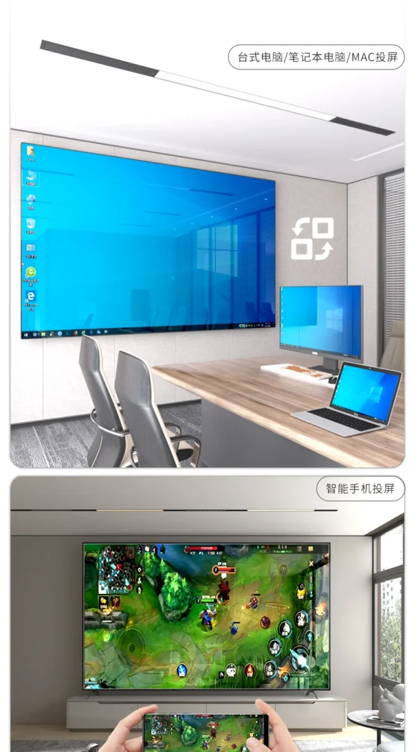 110 Inch Smart TV 4K UHD Frameless LED TV 120Hz Refresh Rate Android WiFi Voice Remote Wall Mountable