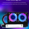 TISHRIC RGB SSD M2 Radiator With Two Fans Cooling 7000RPM 3Pin M.2 Hard Disk Heatsink For Desktop PC NVMe NGFF M.2 2280 SSD
