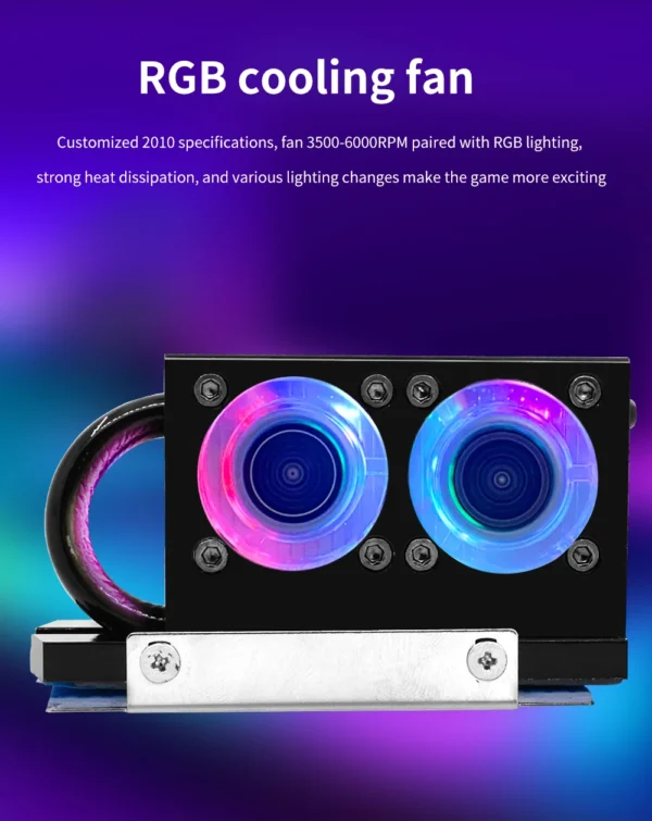 TISHRIC RGB SSD M2 Radiator With Two Fans Cooling 7000RPM 3Pin M.2 Hard Disk Heatsink For Desktop PC NVMe NGFF M.2 2280 SSD
