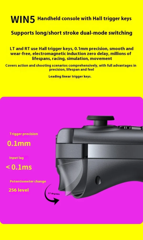 New GPD Win5 7" 120Hz 1080P LTPS Screen Handheld Gaming Console AMD395 M.2 2280 SSD Windows11 RGB Ergonomic Handheld Game Player