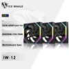 ICE Whale IW-12 Computer PC Case Fan 120mm ARGB 4Pin PWM Cooling Fan Motherboard Sync 61.5CFM/2000RPM CPU Cooler Ventilator