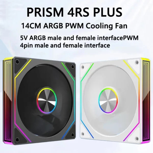 ICE Whale 4RS PLUS 14CM ARGB Chassis Fan 650-1500RPM Air-Cooled PC Cooling Fan