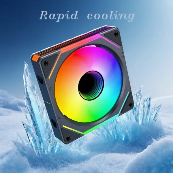 Prism 4 Pro Building Blocks Modular Case Fan ARGB Mirror Cycle Light Effect 800-2000RPM PWM Water Cooling 120mm Cooler Fan