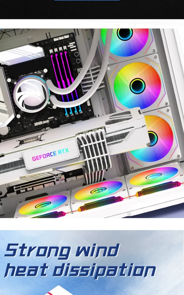 PRISM IV PRO Case Cooling Fan 120mm 5V 3 PIN ARGB, 12V 4 PIN PWM, for CPU & Case,Infinity Mirror Series,1650 RPM, 65 CFM