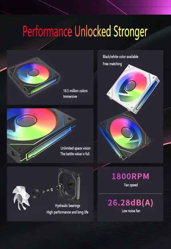 Magic Building Block chassis fan computer cooling fan modular wireless fan 120mm shell cooling fan ARGB ventiladores para pc