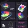 PC case fan 120mm ARGB mirror cycling lighting effect CPU cooling fan 4-pin PWM 58.36CFM fan for computer water cooling