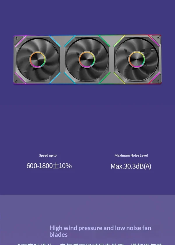 WJCOOLMAN Starlink 120/240/360 Conjoined structure PC fan ARGB PWM Speed Control Computer Silent Case Fan easy to install