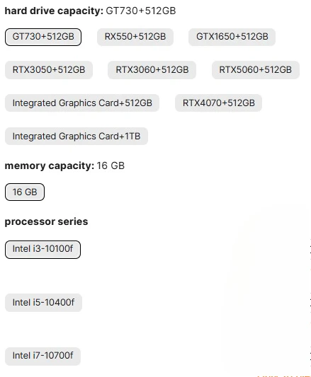 High Quality Oem Pc De Jeu Core I3 I5 I7 Computadoras Gamer All in One Gaming Pc Ordinateur Computers Laptops Desktop Computer