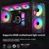 Coolcirc DL-1 120mm PC Case Fan 800-2000rpm PWM Hydro Bearing Silent 5V3Pin ARGB Water Cooler Magic Cableless Cooling Ventilator