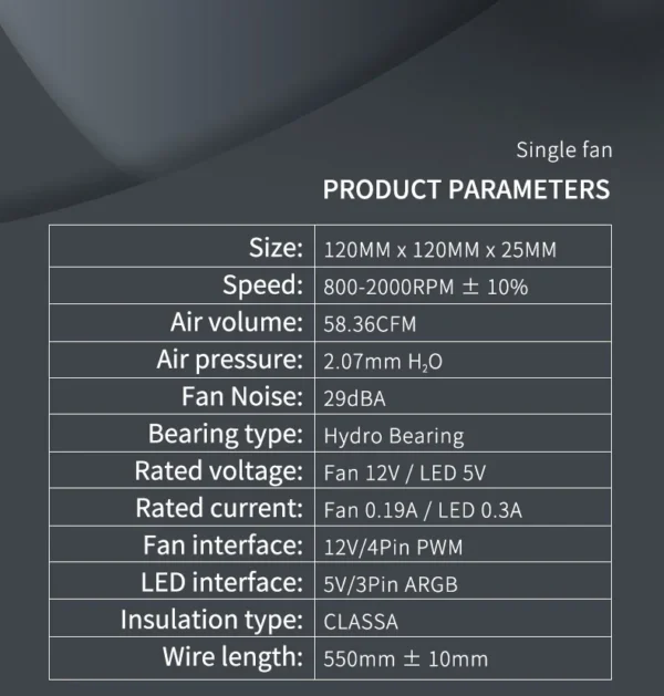 TEUCER DL-2 ARGB PC Fan 3-in-1 Case Fan Compatible with 240 360 Water Cooling Radiator Wireless Cooling Fan Kit